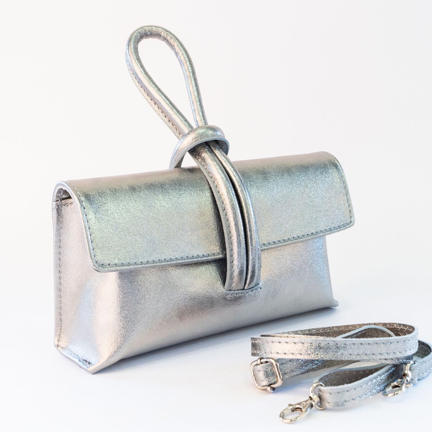 Borsa a mano in pelle - GAIA Metallic